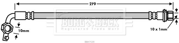 BORG & BECK Тормозной шланг BBH7539